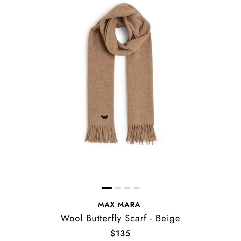 MaxMara Italy wool scarf wrap oatmeal